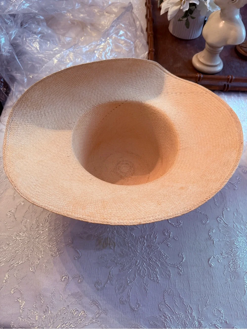 Wide Brim Straw Sun Hat in Light Beige - Classic Summer Accessory